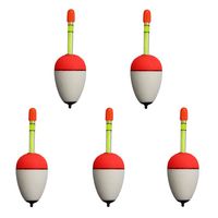 ICE SEA Fishing Floats EVA Foam Floats with Glow Sticks Fishing Bobbers with Luminous Stick for Night Fishing (5pcs 20g Float+10pcs golw Stick)