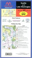 Maptech Waterproof Chart Seattle and Lake Washington, 2nd Edition. Model: WPC101