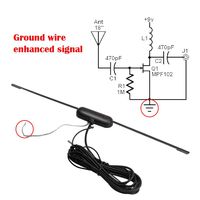 Universal Hidden Antenna Signal Enhance, Hidden Adhesive Mount AM FM Car Radio for Boat's-Hot Rod's-Golf Cart's-Dune Buggies-Harley's-Motorcycle's-Camper-Trailer-Motorhome-ATV-UTV-Recreational Vehicle