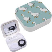 Portable Contact Lens Case Box Travel Kit Mirror + Bottle + Tweezers Container Holder [ Graceful Domestic ]