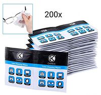 Lens Cleaning Wipes - 200 Individually Wrapped Wet Tissues - Moist Polish Cloths for Eyeglasses, Sunglasses, Camera Lenses, Phone/Tablet Screens, Binoculars, etc. - Advanced Formula