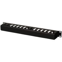 NavePoint 1U Metal Rack Mount Horizontal Cable Manager Duct Raceway for 19 Inch Server Rack