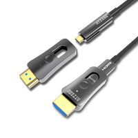 ATZEBE Fiber HDMI Cable 30ft, Fiber Optic HDMI Cable Supports 4K@60Hz, 4:4:4, 18Gbps, HDR, Dolby Vision, HDCP2.2, ARC, 3D, 4K Optical HDMI Cable with Dual Micro HDMI and Standard HDMI Connectors