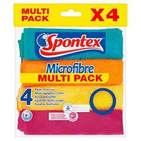 Spontex Microfibre Cloths Value Pack 4 per Pack