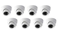 8 Camera Pack: 2 megapixel 1080P HD Security IR Dome Camera 3.6mm Lens IP66 HDCVI HDTVI AHD CVBS 4-in-1 Metal Vandal Proof Outdoor Dome