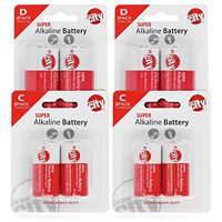 Essential Circuit City 4 C-Cell & 4 D-Cell High Performance Alkaline Batteries (8 Total)