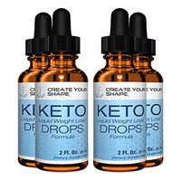 Create Your Shape Keto Diet Drops Best Seller - 4 Count Weight Lose Weight – Fat Burner – African Mango – Amino Acids – Appetite Suppressant – Lose Belly Fat - Made in The USA