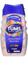 Tums Ultra Strength 1000 Antacid, Assorted Berries, 72 tablets