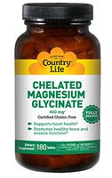 Country Life - Chelated Magnesium Glycinate, 400 mg - 180 Tablets