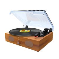 Record Player Turntable 3-Speed Bluetooth Vinyl Record Player with Stereo Speaker Belt Driven Vintage Style Vinyl Record Player