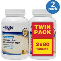 Equate Triple Strength Glucosamine Chondroitin MSM Tablets, 80 count (Pack of 2) by Equate