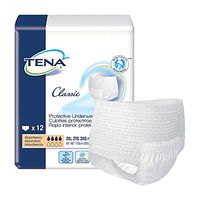 Tena Protective Underwear, Regular Absorbency, 68-80in, XXL, Case/48