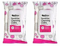 Maxithins Feminine Hygiene Cleansing Cloths for Sensitive Skin with Aloe, 2-pk