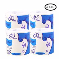 1-10 Rolls Toilet Paper 3 Layers Soft and Comfortable Toilet Tissue Cotton Roll Paper Skin-Friendly Household Towel Tissue for Home Kitchen Cafe Shop Restaurant 4 Rolls