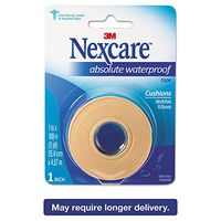 Nexcare 731 First Aid Waterproof Tape w/Dispenser,1-Inch x180-Inch, Flexible