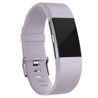 iGK Replacement Bands Compatible for Fitbit Charge 2, Adjustable Replacement Bands with Metal Clasp Classic Edition Lavender Small