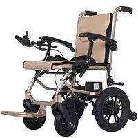 PLLP Medical Rehab Chair, Wheelchair,Electric Powered Wheelchair Folding Lightweight 16Kg, Motorized Wheelchairs with Seat Width 45Cm,Removable Lithium Battery Mobility Chair,Adjustable 6 Files
