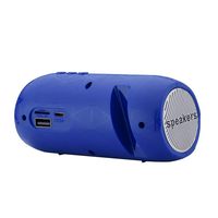 Cliramer HiFi Portable Wireless Bluetooth 3.0 Speaker Stereo Sound Bar TF FM Radio Subwoofer Column Speakers for Computer Phones (Blue)