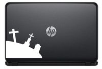 Graveyard Left Version 1 Vinyl Decal Sticker for Computer MacBook Laptop Ipad Electronics Home Window Custom Walls Cars Trucks Motorcycle Automobile and More (White)