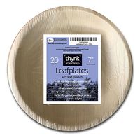 Thynk Leafplates - Palm Leaf Plates - 7 Inch Round Bowl - All Natural 100% Compostable - Perfect Disposable Party Plates - 20 Count