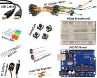 16Hertz UNO R3 Beginner Starter Kit| Arduino Compatible w/ Breadboard, LED, Jumper Wires, Resistors