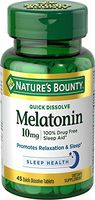 Nature's Bounty Melatonin 10 mg, 45 Quick Dissolve Tablets
