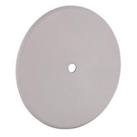 5 in. Round Closure Plate, Blank, Fixture Stud and Universal Mount Strap, Off-White