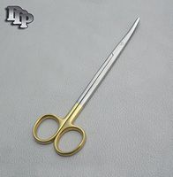 T/C METZENBAUM Scissors 6" Curved with Tungsten Carbide Inserts with Gold Handle (DDP Quality)