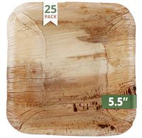 CaterEco 5.5-inch Deep Areca Bowl Set (25 Pieces Pack) | Ecofriendly Disposable Dinnerware | Heavy Duty Biodegradable Party Utensils for Wedding, Camping & More