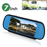 PONPY 7" TFT Color LCD Screen 2 Video Input Car Rear View Mirror Monitor Vehicle Parking In-mirror Monitor for DVD/VCR/Car Reverse Camera