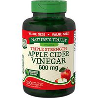 Apple Cider Vinegar Capsules | 600mg | 200 Pills | Value Size | Vegetarian, Non-GMO, Gluten Free | by Nature's Truth