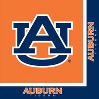 Club Pack of 240 NCAA Auburn Tigers 2-Ply Tailgating Party Lunch Napkins
