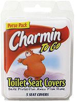 Charmin to Go Toilet Seat Covers Tissue, 5 Seat Covers, Pack of 3