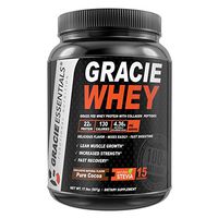 Ultimate Natural Cocoa Whey Protein Powder Mix By Gracie Essentials For Athletes - Collagen Peptides & Pure Cocoa Enhanced Maximum Nutrition & Energy Formula, Tasty Pre & Post-Workout Shake - 17.9 oz