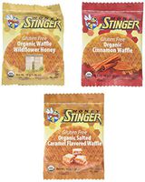 Honey Stinger GLUTEN FREE Waffle Variety Sampler Pack, 12 waffles, 4 Salted Caramel, 4 Wildflower (New Flavor), 4 Cinnamon