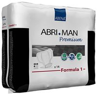 Abena Abri-Man Male Pouch Incontinence Shields, Formula 1, 14 Count