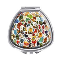 Bohemian Colorful Scale Design Pill Case Box Western Medicine Tablet Holder Decorative Pill Box for Pocket or Purse