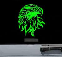 Eagle head Vinyl Decal Sticker (LIME GREEN)