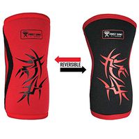 Frost Giant Fitness 7mm Neoprene Knee Sleeve for Weightlifting, Crossfit, Power Lifting, Bodybuilding and Gym Workouts, Flexible and Supportive Compression, Men and Women (Red Reversible, 2XL)