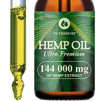 Hemp Oil Drops 144 000mg, 100% Pure Natural Ingredients, Co2 Extracted, Helps Cope With Anxiety and Pain, Promotes Relaxation, Vegan Vegetarian Friendly