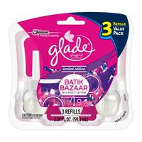 Glade PlugIns Scented Oil Air Freshener Refill, Batik Bazaar, 3 Refills, 2.01 fl oz