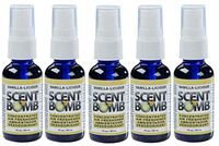 Scent Bomb 100% Concentrated Air Freshener Car/Home Spray [Choose The Scent] (Vanilla-Licious, 5 Bottles)