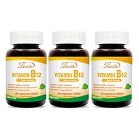 Lovita Vitamin B12 1000mcg, cyanocobalamin, 60 timed-Release Tablets (Pack of 3)
