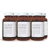 Pure Shred x 1080 Tablets (5 Leading Weight Management Ingredients - 1000mg per Tablet - 6 Bottles of 180 Tablets - up to 3 Years Supply! SKU: PSHRED3x6