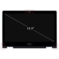 FirstLCD LCD Touch Screen Replacement Compatible for Dell Inspiron 13 5379 DP/N 4FHP9 04FHP9 LED Display Digitizer Assembly 13.3" FHD (w/Square Corner,Double Webcam Holes)
