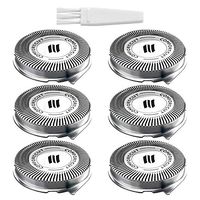 tuokiy SH30 Replacement Heads for Philips Electric Shaver Series 1000, 2000, 3000 and S738 Click and Style with 9 Durable Sharp Blade, Easy Cut, 6 - Pack
