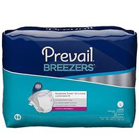 Prevail Breezers Ultimate Absorbency Incontinence Briefs, Large, 18-Count