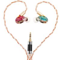 SHOZY-CP 3 Drivers 3-Way Crossover with Metallic Filter, 22955 Bass Driver from Knowless are Paired with Custom Made Mid/High Range Driver for Airy, Resolving Sound with No Fatigue