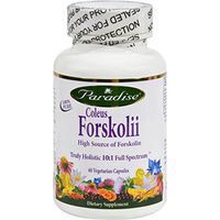 Paradise Herbs Coleus Forskolii - 60 Vegetarian Capsules - - Gluten Free - Dairy Free - Yeast Free - Wheat Free-Vegan