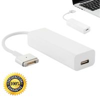 60W Charger Adapter T-Tip Style Replacement Compatible for MagSafe 2 Charging Power Converter to USB Type C Female Applicable for MacBook Pro Retina Display 11" 13" Compatible MagSafe 2 Adapter